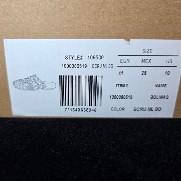 NIB The SakBolinas Beaded Crochet Mules Women's 10 - Picture 9 of 9